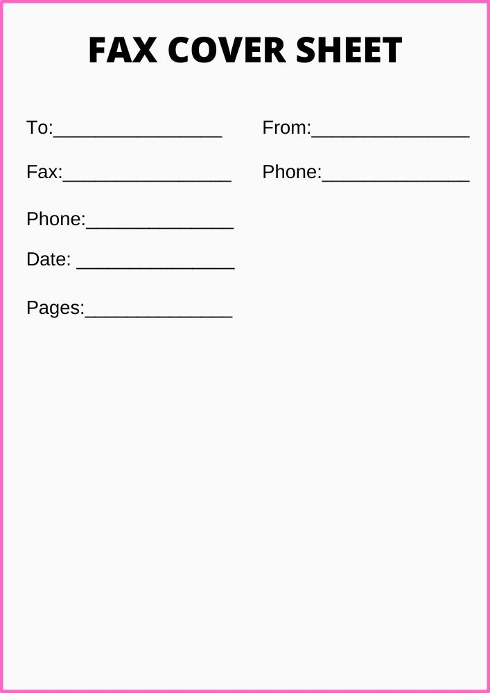 Fax Coversheet Template 6