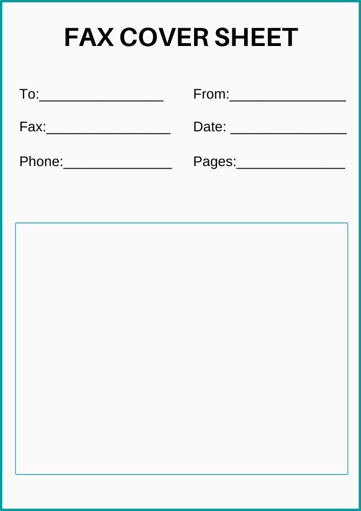 Plain fax cover Letter/Page